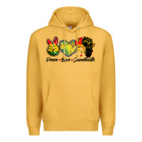 Peace Love Juneteenth Premium Hoodie | Teevron