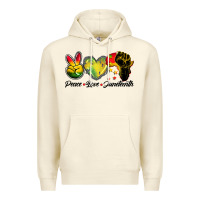 Sandshell peace love juneteenth Premium Hoodie - BarkalooDesign