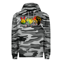 Slate Camo peace love juneteenth Premium Hoodie - BarkalooDesign