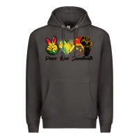Smoke peace love juneteenth Premium Hoodie - BarkalooDesign