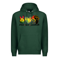Sports Green peace love juneteenth Premium Hoodie - BarkalooDesign