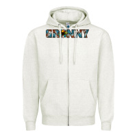 Oatmeal Heather granny cowhide sunflower Zipper Hoodie - Jasminsmagicworld