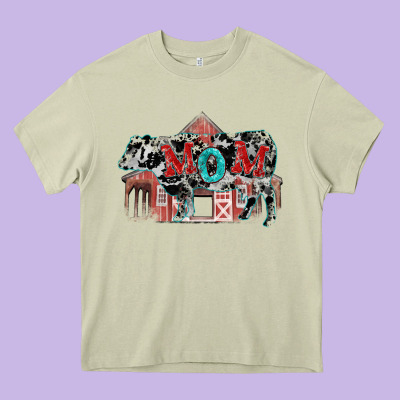 Mom Cow Mother's Day Heavy Core Tee Designed By Fadigitalartstudio