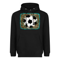 Black glitter football leopard Heavyweight Hoodie - RanaPortraitStore