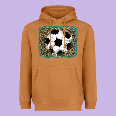 Glitter Football Leopard Heavyweight Hoodie Designed By Ranaportraitstore