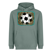 Sage glitter football leopard Heavyweight Hoodie - RanaPortraitStore