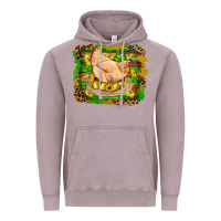Vintage Zinc st patricks day farm chicken gold eggs leopard serape glitter Vintage Hoodie - Artiststas