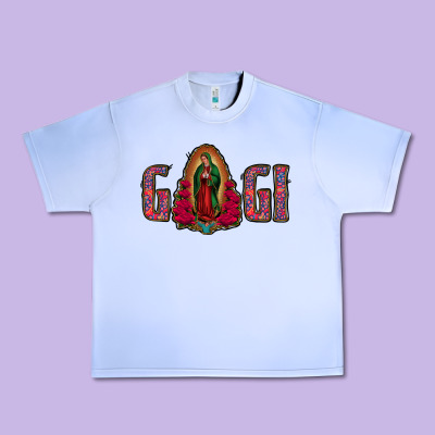 Gigi Lady Of Guadalupe Urban Heavy Tee Designed By Jasminsmagicworld