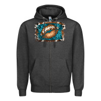 Football Lips Zipper Hoodie | Teevron