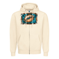 Sandshell Football Lips Zipper Hoodie - Jasminsmagicworld