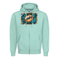 Seafoam Football Lips Zipper Hoodie - Jasminsmagicworld