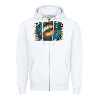 White Football Lips Zipper Hoodie - Jasminsmagicworld