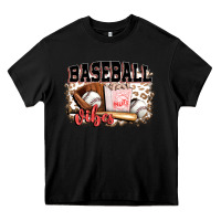 Black baseball vibes Heavy Core Tee - FaDigitalArtStudio