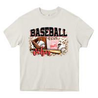 Cream baseball vibes Heavy Core Tee - FaDigitalArtStudio
