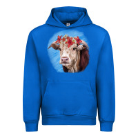 Cobalt Hereford Bull Urban Hoodie - RanaPortraitStore