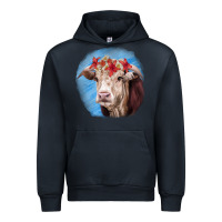 Navy Hereford Bull Urban Hoodie - RanaPortraitStore
