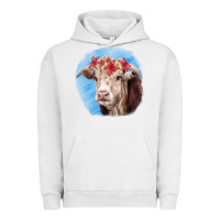 Pigment Lunar Rock Hereford Bull Urban Hoodie - RanaPortraitStore