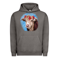 Pigment Tornado Hereford Bull Urban Hoodie - RanaPortraitStore