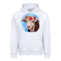 White Hereford Bull Urban Hoodie - RanaPortraitStore