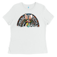 White easter rainbow Ladies Tee - CowhideDigitalArt