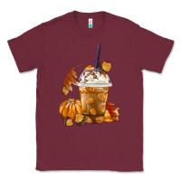 Burgundy Pumpkin Spice Coffee Classic Tee - FaDigitalArtStudio
