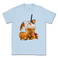 Dusty Blue Pumpkin Spice Coffee Classic Tee - FaDigitalArtStudio