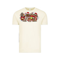 Vintage Arctic Christmas Dog Coffee Vintage Tee - CowhideDigitalArt