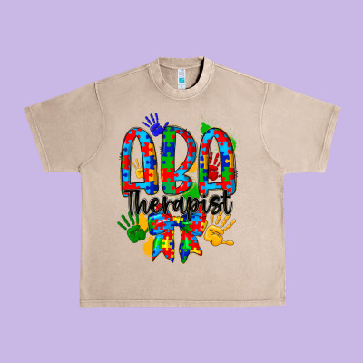 Aba Therapist Urban Heavy Tee Designed By Cowhidedigitalart