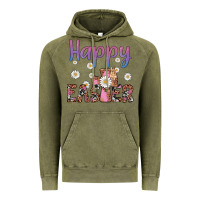 Vintage Olive happy easter cross Vintage Hoodie - Artiststas