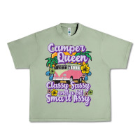 Oil Green camp camping camper queen classy sassy and a bit smart assycamper camp Urban Heavy Tee - linhVisuals