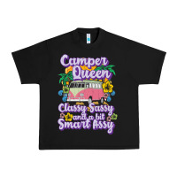 Black camp camping camper queen classy sassy and a bit smart assycamper camp Urban Heavy Tee - linhVisuals