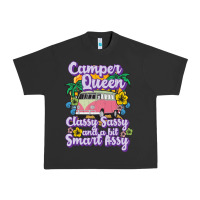Pigment Black camp camping camper queen classy sassy and a bit smart assycamper camp Urban Heavy Tee - linhVisuals
