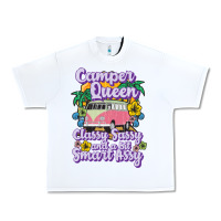 White camp camping camper queen classy sassy and a bit smart assycamper camp Urban Heavy Tee - linhVisuals