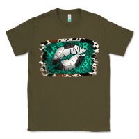Army Green Soccer Lips Classic Tee - Jasminsmagicworld