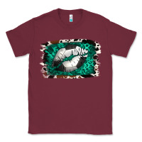 Burgundy Soccer Lips Classic Tee - Jasminsmagicworld