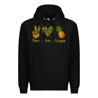 Black Peace Love Pineapple Premium Hoodie - Jasminsmagicworld