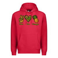 Cardinal Peace Love Pineapple Premium Hoodie - Jasminsmagicworld