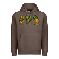 Coffee Peace Love Pineapple Premium Hoodie - Jasminsmagicworld