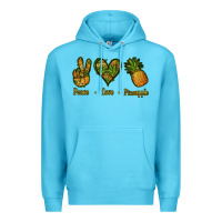 Ocean Blue Peace Love Pineapple Premium Hoodie - Jasminsmagicworld