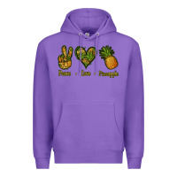 Purple Peace Love Pineapple Premium Hoodie - Jasminsmagicworld