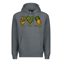 Rock Peace Love Pineapple Premium Hoodie - Jasminsmagicworld