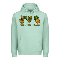 Seafoam Peace Love Pineapple Premium Hoodie - Jasminsmagicworld