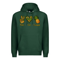 Sports Green Peace Love Pineapple Premium Hoodie - Jasminsmagicworld