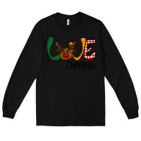 Black love Christmas Long Sleeve Tee - CowhideDigitalArt