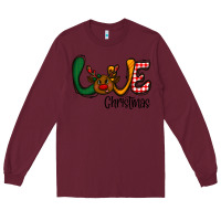 Burgundy love Christmas Long Sleeve Tee - CowhideDigitalArt