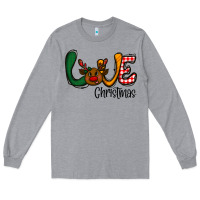 Heather Grey love Christmas Long Sleeve Tee - CowhideDigitalArt