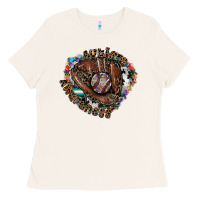 Bone Autism Awareness Baseball Ladies Tee - CowhideDigitalArt