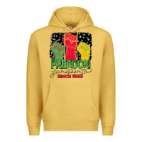 Antique Gold freedom juneteenth since 1865 Premium Hoodie - BarkalooDesign