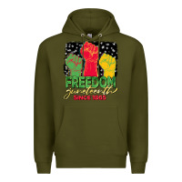 Army Green freedom juneteenth since 1865 Premium Hoodie - BarkalooDesign