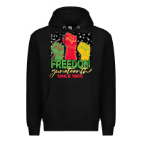 Black freedom juneteenth since 1865 Premium Hoodie - BarkalooDesign